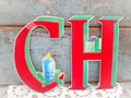 vintage Merry Christmas banner sign ~ vintage letter signs ~ letters C H