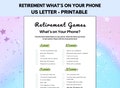 Retirement What's on Your Phone Game, Retirement Games, Retiree Games, Retirement Party Games