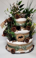 Moose Diaper Cake, Outdoor Diaper Cake, Let The Adventure Begin Diaper Cake, Diaper Cake, Baby