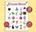 Wizard Bingo, 30 Wizard Bingo Cards, Wizard Party Game, Magic School Bingo, Kids Halloween Party Game, Halloween Classroom Activity