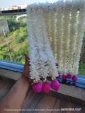 Pack of 50 Jasmine Flower Garland with Lotus Buds for Wedding Decoration Mandap Decoration Indian  Temple Decor, Puja Decor New Home Gift