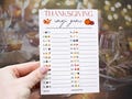 Thanksgiving Emoji Game- Printable Friendsgiving Emoji Guessing Party Activity, Emoji Pictionary Trivia Quiz for Kids Adults Family Dinner