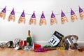 Face photo banner with birthday hat, Personalized Christmas Banner, Custom Party Decorations, Custom Christmas Banner, Christmas Garland