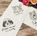 Personalized Pet Napkins for Wedding, Custom Dog Party Napkins, Unique Shower Napkin, Customized Cat Napkins, Christmas Napkins