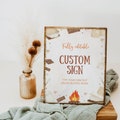 S'mores Birthday Party Sign, Editable Camping Birthday Sign, Personalized Campfire Decor, S'mores Birthday Party Decor, Printable. S022