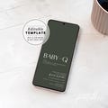Sage Green Evite, Digital Baby Shower Template, Modern Baby-Q Design, Instant Download Gender Neutral, Backyard BABY-Q bbq, SG002