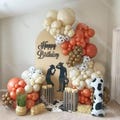 155pcs Cowgirl Birthday Balloons Garland Kit Caramel Natural Sand Pastel Balloons Baby Shower Bachelorette Party Gender Reveal Decor