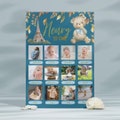 Boys Birthday Kids Photo Board. First Year Milestone Photos. Monthly Photos to Celebrate At His Party.