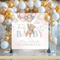 Teddy Bear Gender Reveal Backdrop, Bear Boho Baby Shower, Boy or Girl, We Can Bearly Wait Baby Shower