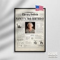 70th Birthday Gift, Back in USA 1954 Newspaper Poster Sign, Printable Décor, 70th Birthday Gift for Men or Women, Vintage, Party Decoration