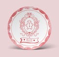 Sweet GINGERBREAD Toile de jouy plate. Chinoiserie. Perfect gift to ship to grandkids, nieces, nephews-- I will include your gift message:)