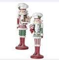 2pc Set Pastel Candy Nutcracker Figurines Christmas Decorations Holiday Gift