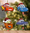 Disney Pixar Cars Christmas Lights Ornament, Santa Tow Mater McQueen Hudson Christmas Ornament, Disney Xmas Ornament CZL108