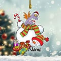 Personalized Figment Christmas Ornament, Custom Purple Mascot Dragon Xmas Tree Decor, Epcot Festival Family Trip Keepsake Gift CZL413