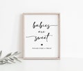 Minimalist Babies are Sweet Please Take a Treat Sign, Minimalist Black & White Shower Table Sign, 2 Sizes, INSTANT DOWNLOAD, BWM