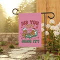 Gingerbread Men Nurse or Doctor, Pink Background, Holiday Garden & House Decoration, Try Icing It, Festive Banner, Funny Christmas Decor
