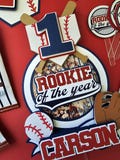 Baseball Cake Topper - Rookie of the Year Cake Topper - Fun First Birthday Decoration