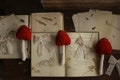 Fabric Mushrooms Garland ~ Woodland Inspired ~ Cottagecore ~ Fairycore ~