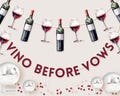 Vino Before Vows | Wine Themed Bachelorette Party | Pinot Grigio | Wine Theme | Wine Garland | Bridal Shower | Party Decor