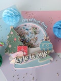 Oh What Fun To Be One Cake Topper, Baby's 1st Christmas, Winter First Birthday Decor, Oh What Fun Banner, Christmas Birthday Boy, Cake Smash