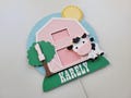 Pink Farm Cake Topper, Cow Cake Topper, Pink Cow Cake Topper, Cowgirl Cake Topper, Farm Birthday Cake Topper, Pink Cow Birthday Party Decor