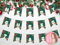 Green Christmas Tree & Snowman Bunting | DIY Merry Christmas  Happy Holidays Decor Garlands, Buntings, Party Banners Instant Download
