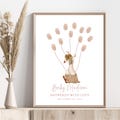 Goose Thumbprint Guestbook Custom Fingerprint Neutral tones Baby Shower, Personalized Guestbook Alternative Goose Birthday Keepsake