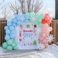 Winter 1st Birthday Banner, Sweet One Christmas Birthday Backdrop, Sweet One Birthday Background, Sweet One Christmas Cookie Party Backdrop