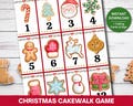 Christmas Cake Walk Game, Printable Cakewalk Signs, Holiday Party Game, 12 Days of Christmas, Winter Classroom Activity, Christmas Fair Game