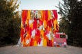 Streamer Backdrop, Fringe Backdrop, Birthday Party Decorations, Photo Backdrop, Fire Fighter Party, Fireman Fringe backdrop, Fire Truck