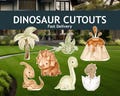 Cute Watercolor Dinosaurs Big Cutouts, Birthday Party decor, Yard Sign, Lawn sign, Stand Up Prop, High resolution, Dino backdrop, Dino Decor