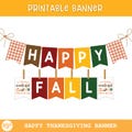 Happy Fall Banner, Hello Fall Banner Printable, Thanksgiving Banner, Fall Decor, Autumn Banner, Thanksgiving Garland, Thanksgiving Bunting
