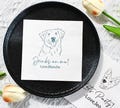 Pet Photo Cocktail Napkins – Perfect for Pet LoversCustom Dog Illustrated Wedding Napkins