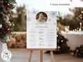 Blue Snowflake 1st Birthday Milestone, Little Snowflake First Year Stats Poster, Winter 1st Bday Party Decor, Snowy Bday Keepsake Sign MT1