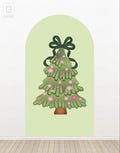Christmas Tree 4'X7' Digital Arch to be Printed on Foam Board or Vinyl and set up as a Photo Backdrop or Decoration for the Holidays!