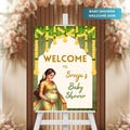 Seemantham Welcome Board for Indian Baby Shower or Sreemantham Welcome Sign for Godh Bharai, Valaikappu, Instant Digital Download