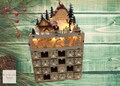 Wooden Advent Calendar - DIY Wooden light up advent calendar- Fill your own drawers-Resusable Keepsake-Festive scene