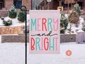 Christmas Catholic Garden Flag, Outdoor Decorative Yard, Porch House Banner, Catholic scripture, Christmas banner, Merry and Bright