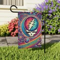 Grateful Dead Outdoor Flag with Steal Your Face Design for Garden