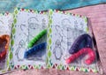 Christmas Santa Coloring Cards with Candy Cane Crayon - Holiday Party Favors, Classroom Handouts, Stocking Stuffers for Kids