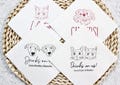 Custom Pet-Themed Cocktail Napkins – Perfect for Dog & Cat Lovers!Custom Dog Illustrated Wedding Napkins