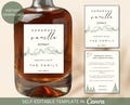Editable Christmas Homemade Vanilla Extract Label Template Printable Handmade Christmas Gift Tag Printable Vanilla Bottle Gift Sticker Label