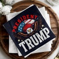 President Trump Napkin, American Flag Bald Eagle Design, Inauguration Party Essential, Celebrate the New President, Order Now