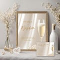 Pearls and Prosecco Advice Cards, Pearls of Wisdom, Bridal Shower Advice Card, Advice & Wishes Sign, Brunch and Bubbly, Editable Template