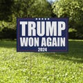 Donald Trump Won Again Yard Sign/Trump Won Again Sign/2024 Election Sign/After Election Sign/Trump 2024 Sign/Republican/Donald Trump OGYT08