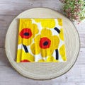 20 Unikko Flower Dark Yellow Lunch Napkins, Bright Floral Paper Table Napkins, Flower Napkins, Yellow Napkins