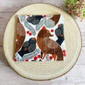 20 Ketunmarja White Bird Fox Paper Napkins, Luxury Table Napkins, Animal Bird Dinner Party Napkins