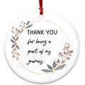 Thank You for Being a Part of My Journey, Ceramic Ornament, Thank You Gift, Appreciation Gifts, Appreciation Keepsake, Teacher Gifts