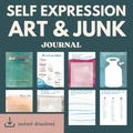Mental Health Journal | Junk Journal | Daily Check-In for Mental Wellness | Therapy Journal with Coloring Sheets + Manifestation