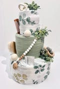 Eucalyptus Sage Baby Diaper Cake 3 Tier